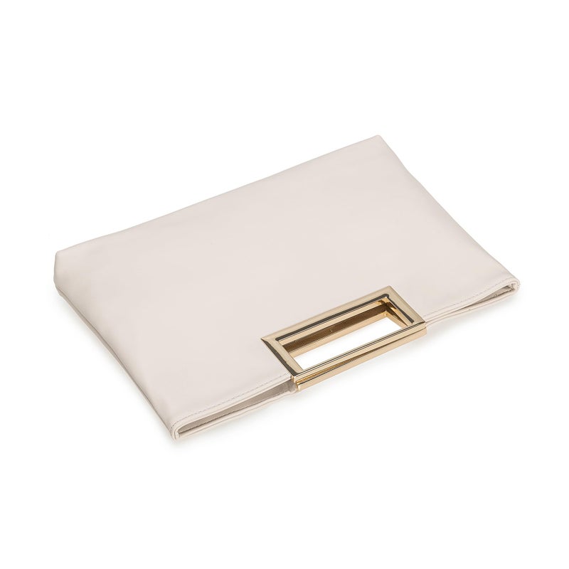 CHARMING TAILOR Fashion PU Leather Handbag Stylish Women Convertible Clutch Purse (Cream) - Image 4